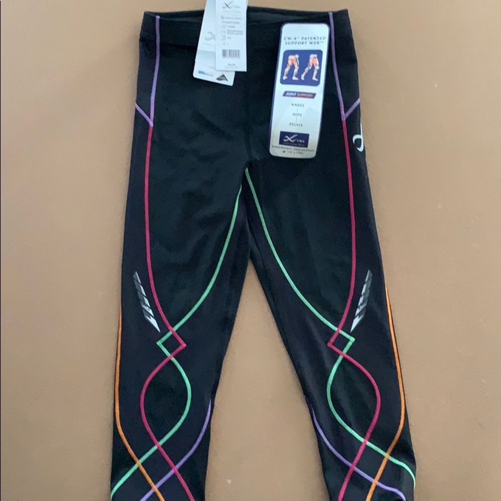 CW-X 3/4 length Stabilyx Black/Rainbow Tights